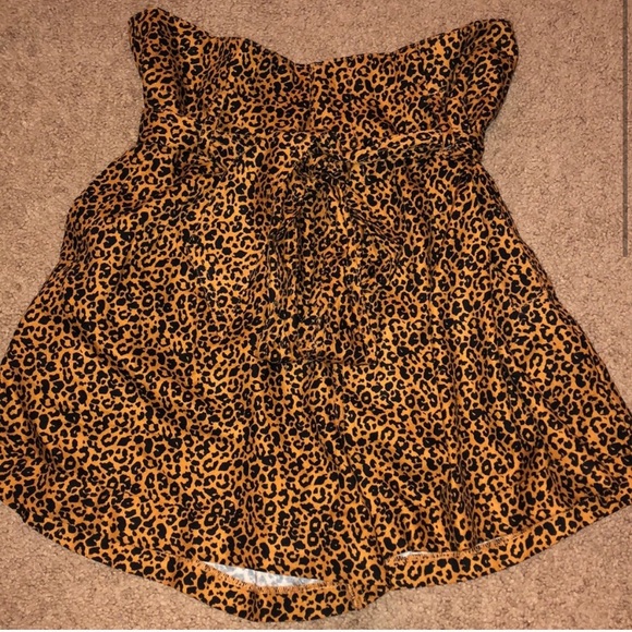 TOPSHOP leopard high waisted tie shorts - Picture 2 of 3